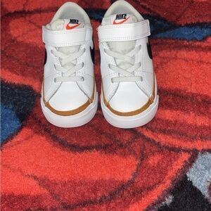 Nike Kids White and Tan Sneakers